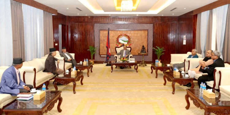 नीति तथा कार्यक्रमबारे बालुवाटारमा तीन दलका नेताबीच छलफल