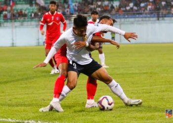 ला‍ओस र नेपालबीचको खेल बराबरी, अन्जन बिष्टको कीर्तिमानी गोल