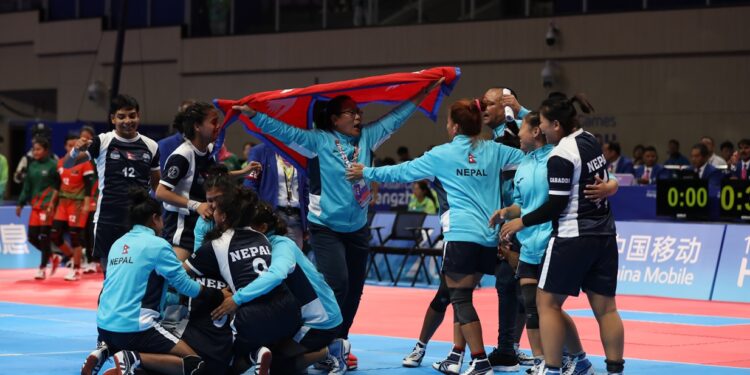 एसियाली खेलकुद : महिला कबड्डीमा नेपाललाई कास्य पदक