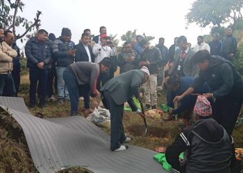 आमचोक गाउँपालिकाको प्रशासकीय भवनको शिलन्यास